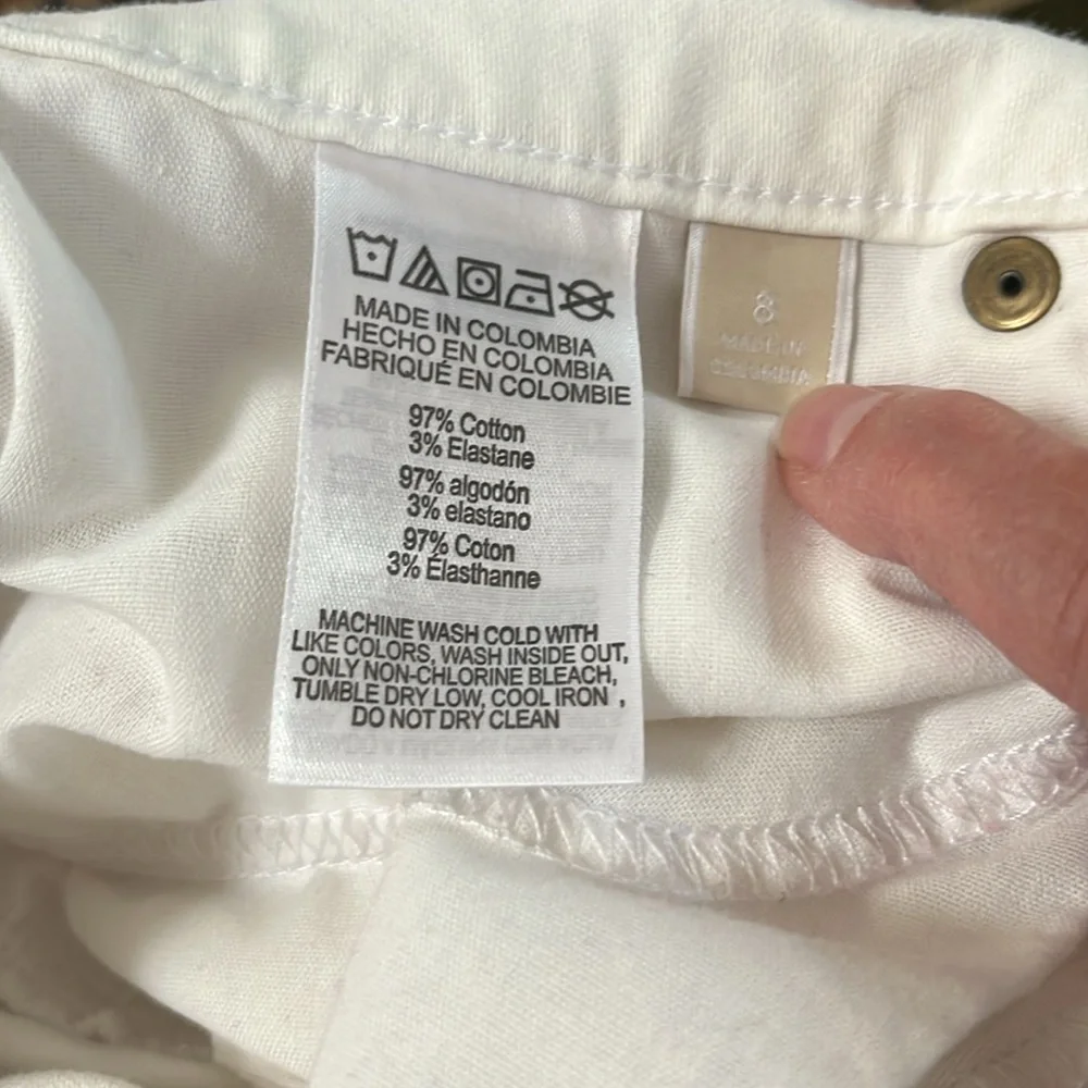Michael Kors cropped, skinny denim jeans, size 8